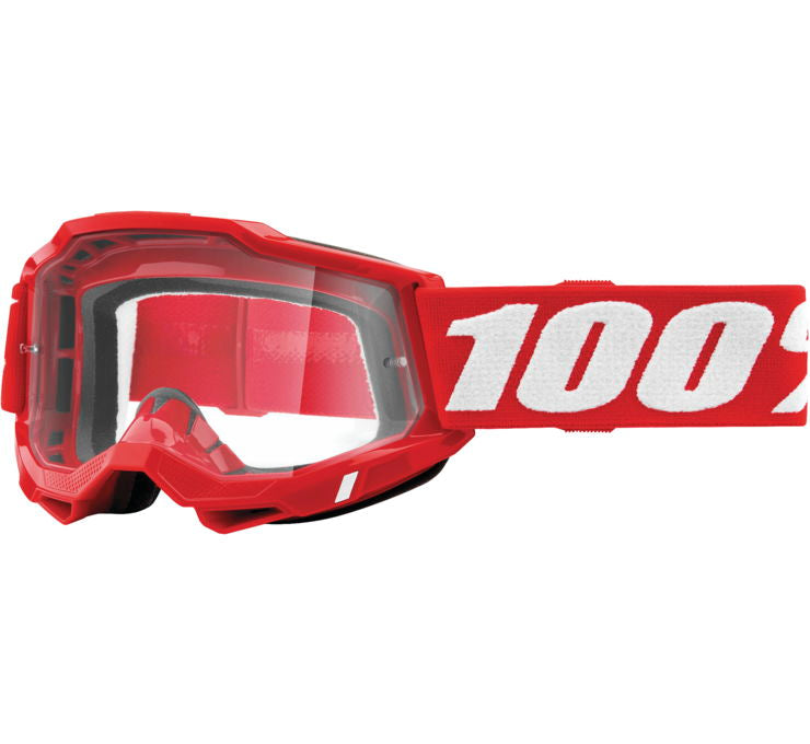 100% Accuri 2 Goggles Red with Clear Lens | Dirt Warrior Accessories