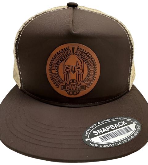 Trucker Hat with Leather DWA Logo Patch