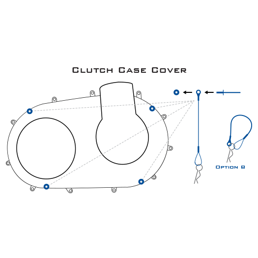 Clutch Cover Quick Release Pin Kit Polaris (with Plastic inner case)