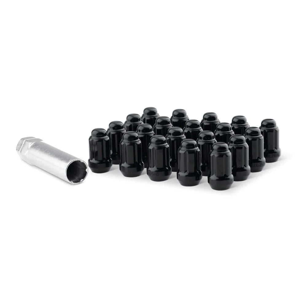 METAL FX BLACK SPLINE DRIVE LUG NUTS (SET OF 20) + SOCKET Dirt