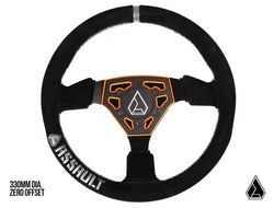 Buy orange ASSAULT INDUSTRIES UNIVERSAL NAVIGATOR SUEDE UTV STEERING WHEEL